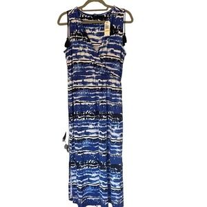 NWT Nautica Reef Blue Summer Tassel Long Dress Size Medium